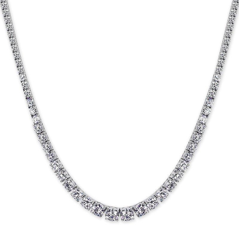 Taryn Round Prong Line Necklace